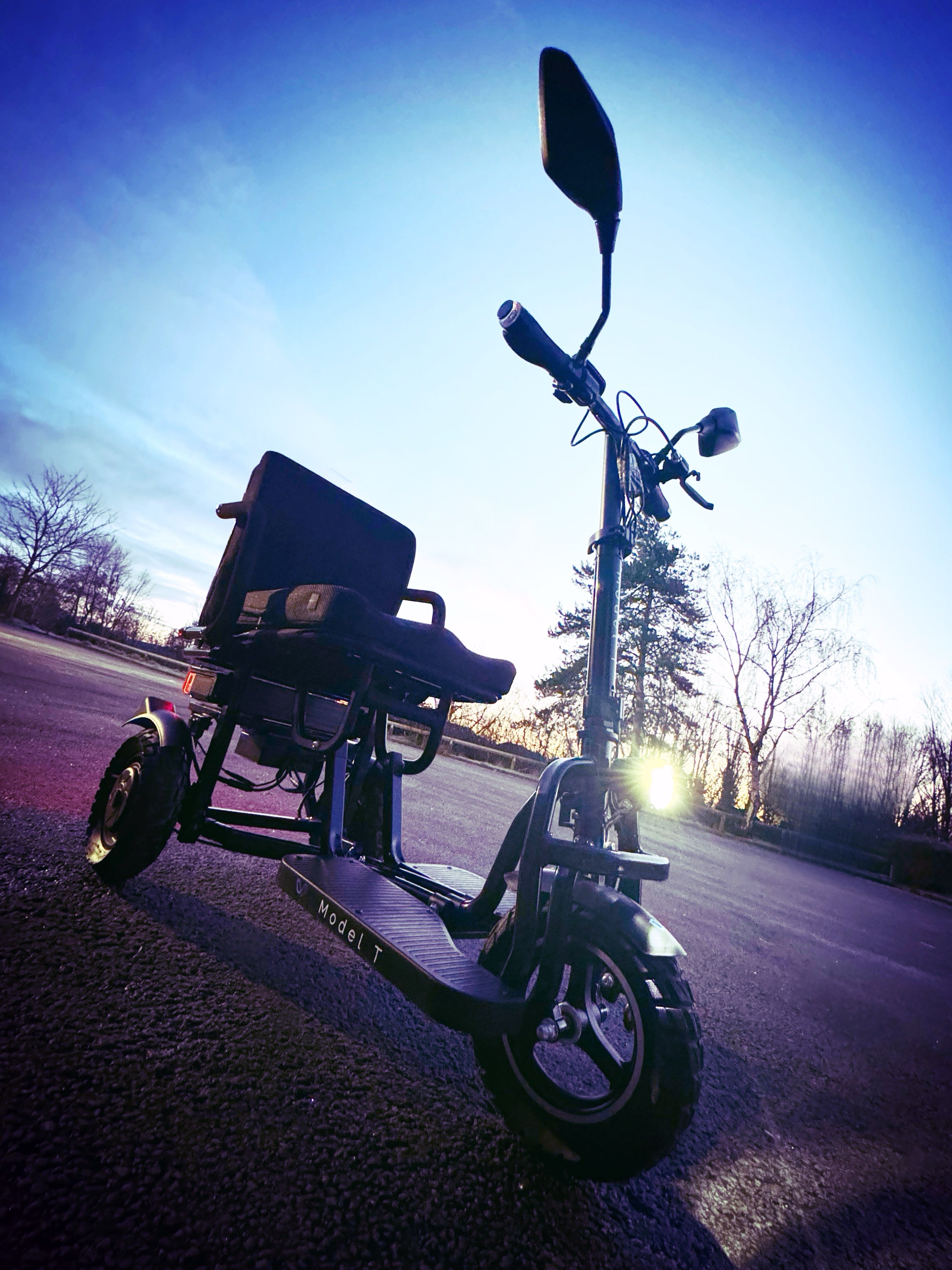 Motus - Model T All Terrain Mobility Scooter at Night
