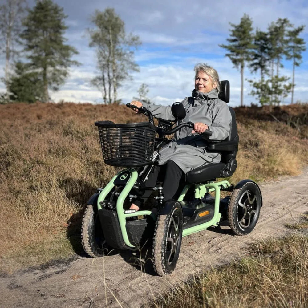 Motus - Sterling Scoozy S800 All Terrain Mobility Scooter on Forest Path
