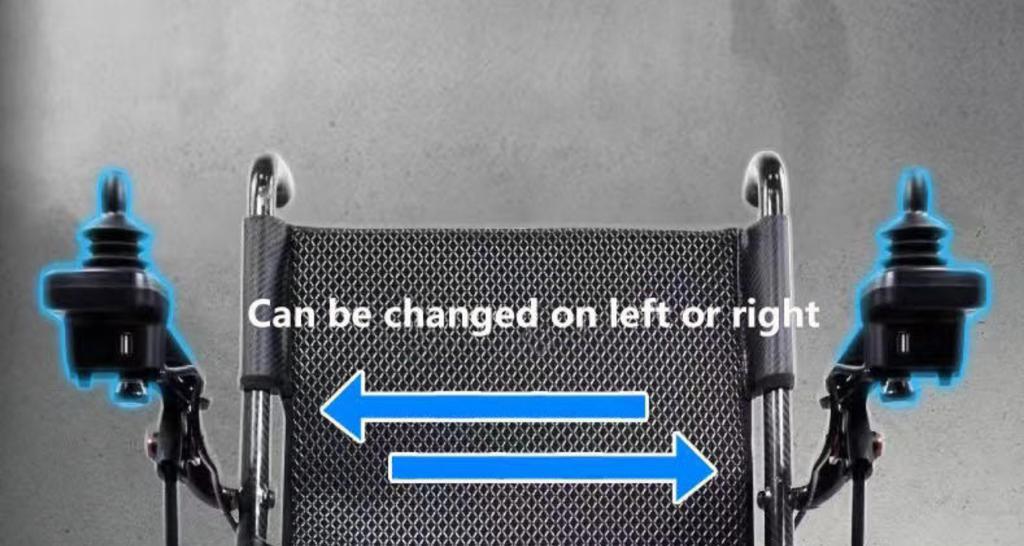 Motus - iCarbon Folded powerchair interchangeable joystick