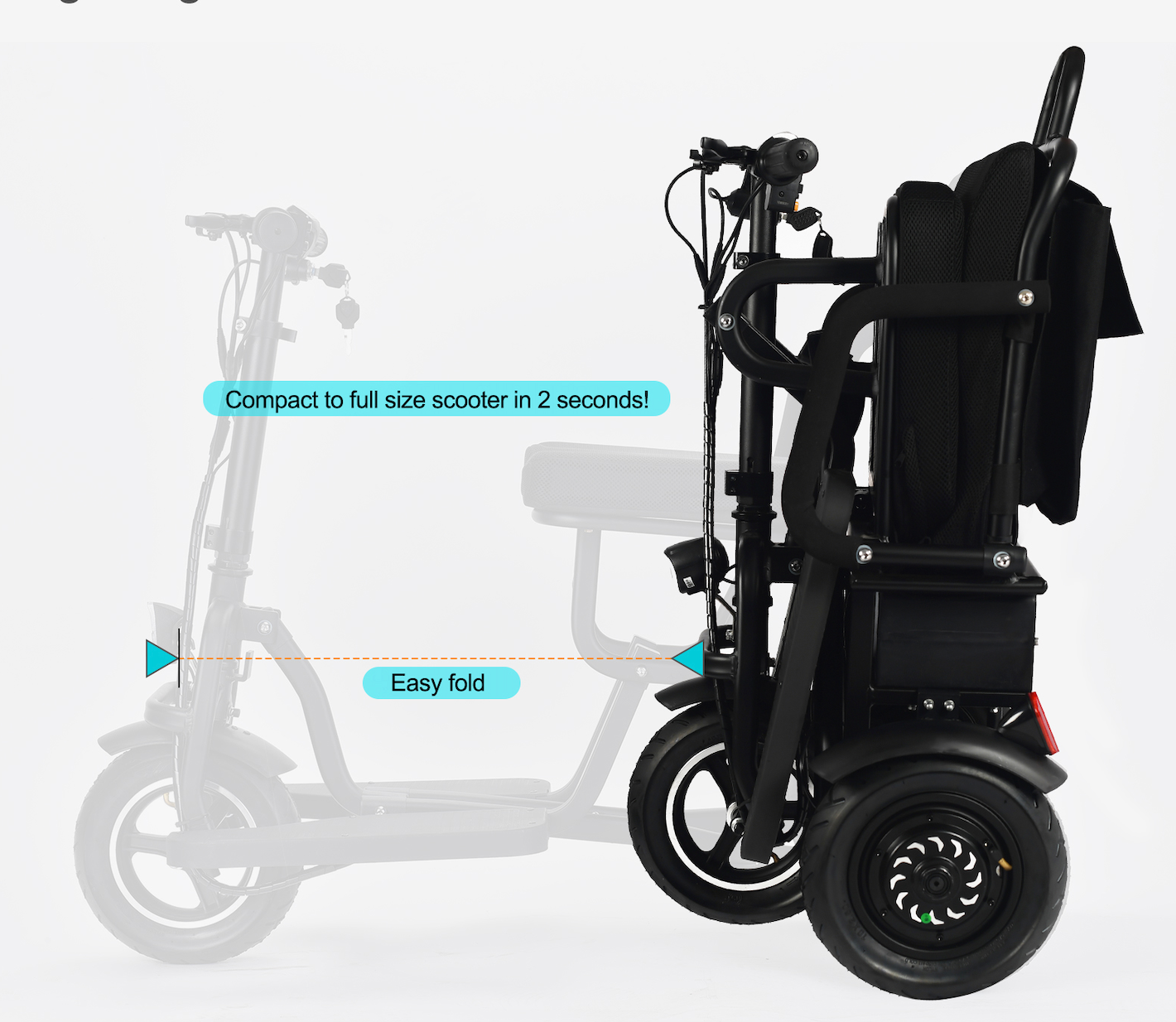 Motus - Model T Folding Scooter Folded