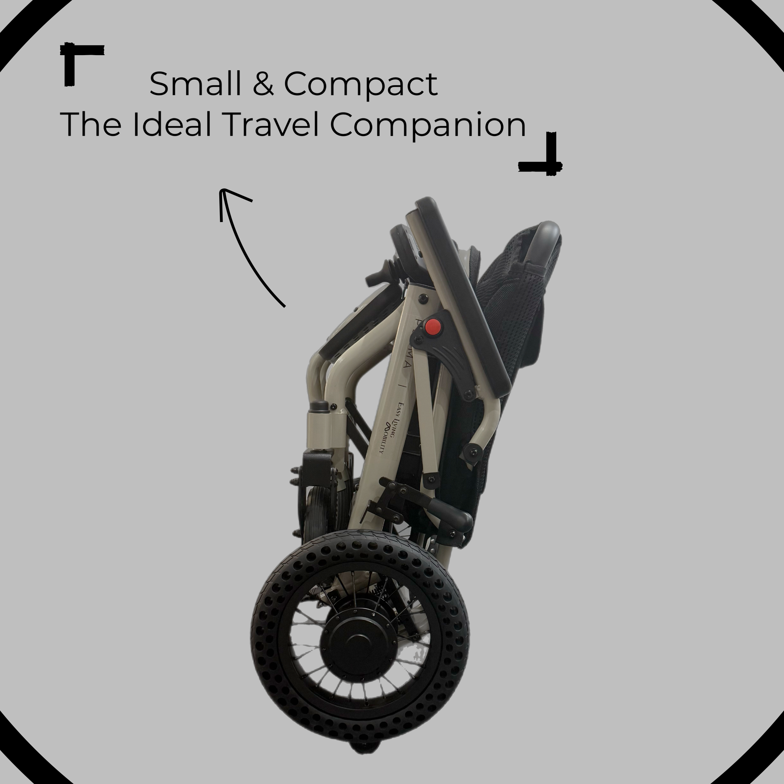 Motus - Pelma WideRide Roomy Electric Wheelchair Folded