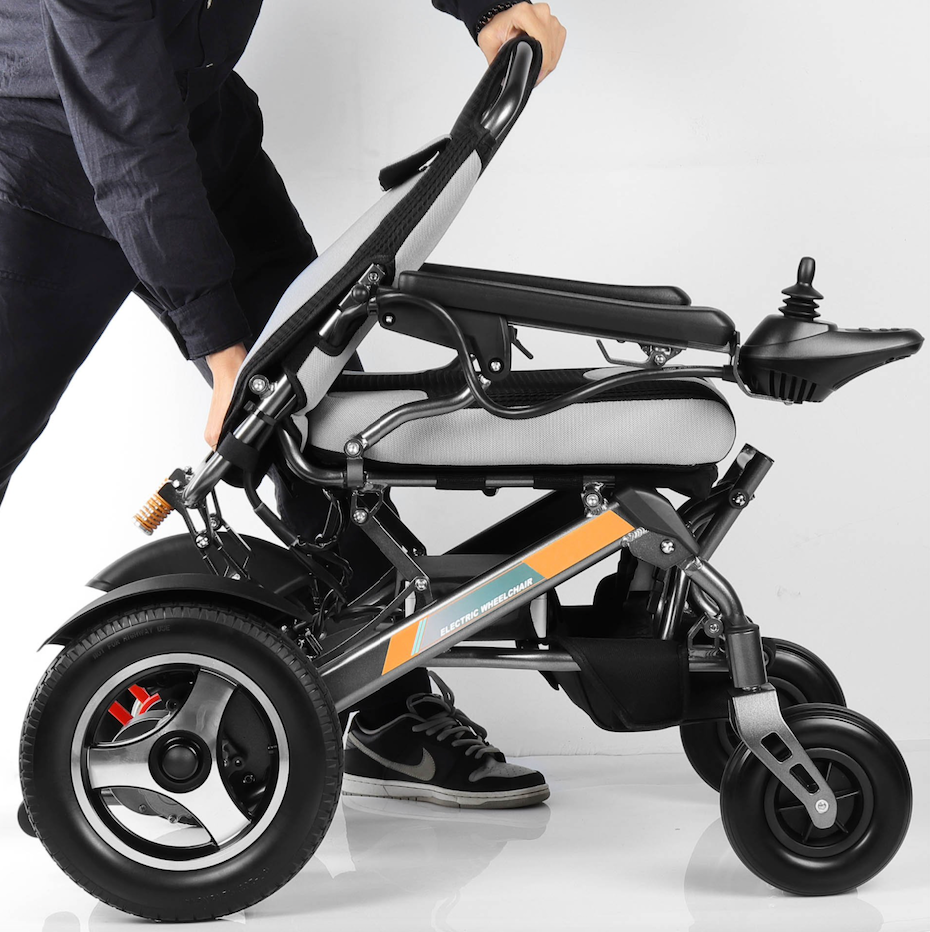 Motus - iM.4 Folding Powered Wheelchair Side view folding