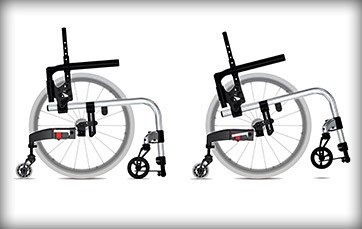 Little Wave Click Wheelchair Side View Little Wave Click Wheelchair Side View