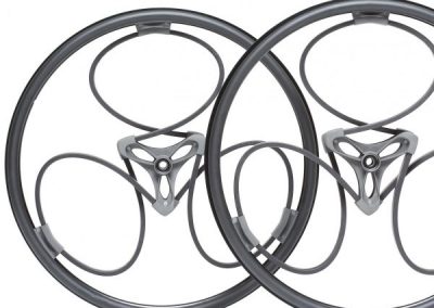 Loopwheels Black Wheelchair Wheels Flat