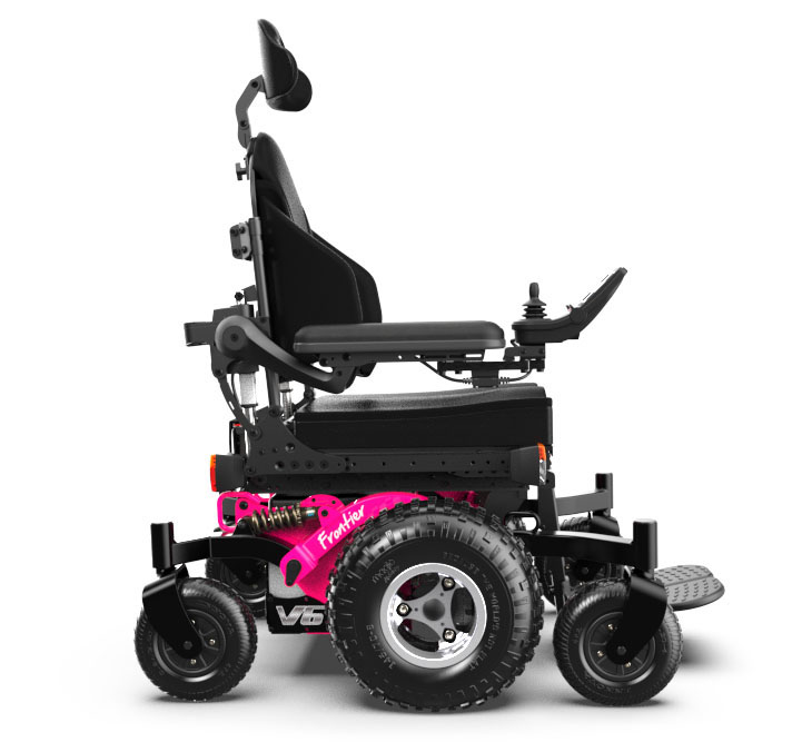 Magic Mobility Frontier V6 Mid Wheel Drive All Terrain Wheelchair from Motus Medical