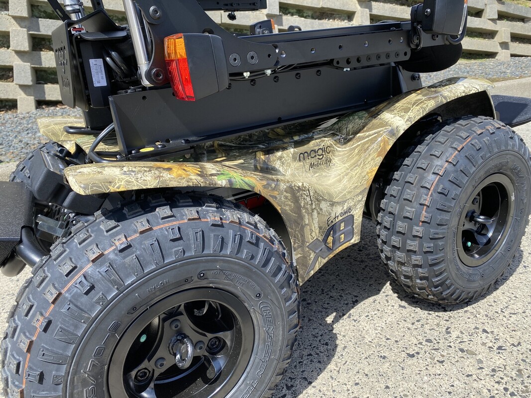 Camo Magic Mobility Extreme X8 All Terrain wheelchair from Motus Medical